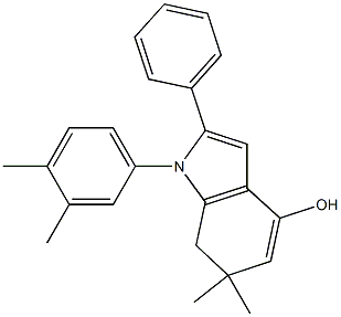 1-(3,4-dimethylphenyl)-6,6-dimethyl-2-phenyl-6,7-dihydro-1H-indol-4-ol 结构式