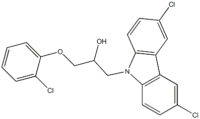 1-(2-chlorophenoxy)-3-(3,6-dichloro-9H-carbazol-9-yl)-2-propanol 结构式