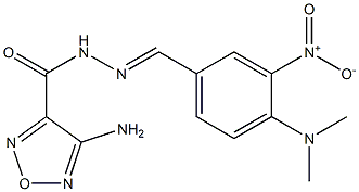 4-amino-N'-{4-(dimethylamino)-3-nitrobenzylidene}-1,2,5-oxadiazole-3-carbohydrazide 结构式