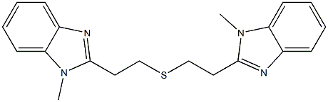 bis[2-(1-methyl-1H-benzimidazol-2-yl)ethyl] sulfide 结构式