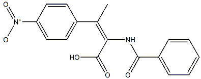 2-(benzoylamino)-3-{4-nitrophenyl}-2-butenoic acid 结构式