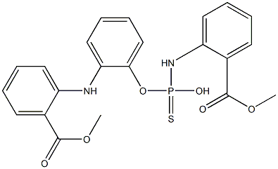 methyl 2-{[[2-(methoxycarbonyl)anilino](phenyl)phosphorothioyl]amino}benzoate 结构式