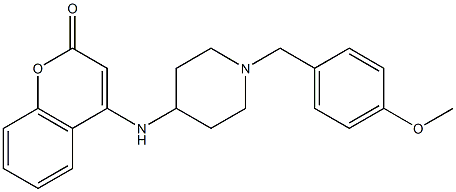 4-{[1-(4-methoxybenzyl)-4-piperidinyl]amino}-2H-chromen-2-one 结构式