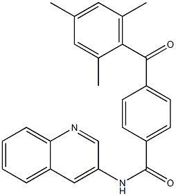 4-(mesitylcarbonyl)-N-(3-quinolinyl)benzamide 结构式