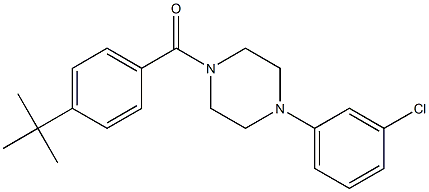 1-(4-tert-butylbenzoyl)-4-(3-chlorophenyl)piperazine 结构式