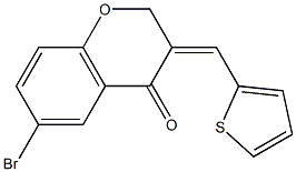 6-bromo-3-(2-thienylmethylene)-2,3-dihydro-4H-chromen-4-one 结构式