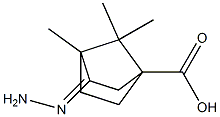 3-hydrazono-4,7,7-trimethylbicyclo[2.2.1]heptane-1-carboxylic acid 结构式