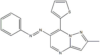 2-methyl-6-(phenyldiazenyl)-7-(2-thienyl)pyrazolo[1,5-a]pyrimidine 结构式