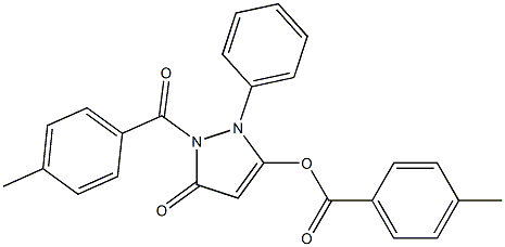 1-(4-methylbenzoyl)-5-oxo-2-phenyl-2,5-dihydro-1H-pyrazol-3-yl 4-methylbenzoate 结构式