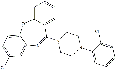 8-chloro-11-[4-(2-chlorophenyl)piperazin-1-yl]dibenzo[b,f][1,4]oxazepine 结构式