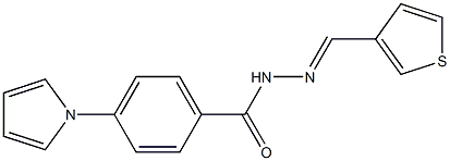 4-(1H-pyrrol-1-yl)-N'-(3-thienylmethylene)benzohydrazide 结构式