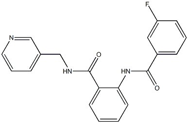 2-[(3-fluorobenzoyl)amino]-N-(3-pyridinylmethyl)benzamide 结构式