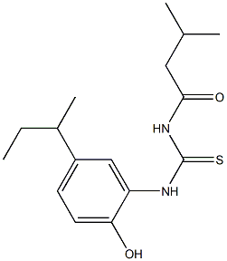 N-(5-sec-butyl-2-hydroxyphenyl)-N'-(3-methylbutanoyl)thiourea 结构式