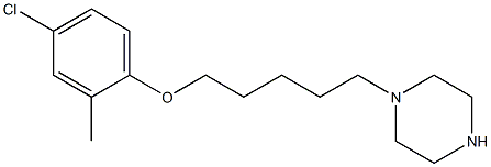 4-chloro-2-methylphenyl 5-(1-piperazinyl)pentyl ether 结构式