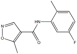 N-(5-fluoro-2-methylphenyl)-5-methyl-4-isoxazolecarboxamide 结构式