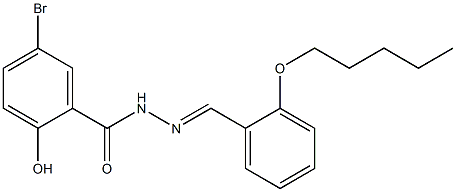 5-bromo-2-hydroxy-N'-[2-(pentyloxy)benzylidene]benzohydrazide 结构式