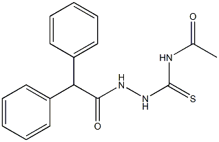 N-{[2-(diphenylacetyl)hydrazino]carbothioyl}acetamide 结构式