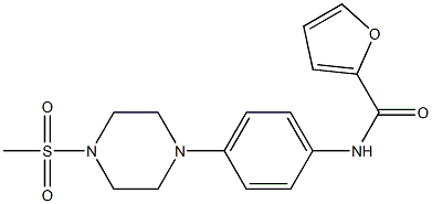 N-{4-[4-(methylsulfonyl)-1-piperazinyl]phenyl}-2-furamide 结构式