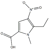 5-ethyl-4-nitro-1-methyl-1H-pyrrole-2-carboxylicacid 结构式