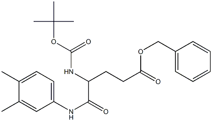 benzyl 4-[(tert-butoxycarbonyl)amino]-5-(3,4-dimethylanilino)-5-oxopentanoate 结构式