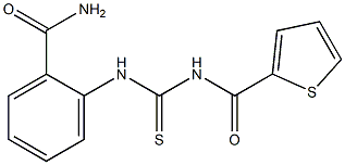 2-({[(2-thienylcarbonyl)amino]carbothioyl}amino)benzamide 结构式