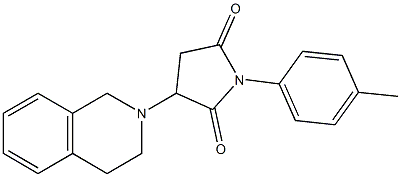 3-(3,4-dihydro-2(1H)-isoquinolinyl)-1-(4-methylphenyl)-2,5-pyrrolidinedione 结构式