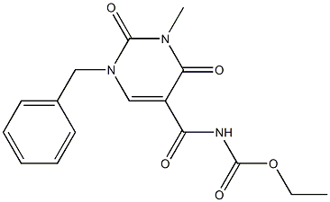 ethyl (1-benzyl-3-methyl-2,4-dioxo-1,2,3,4-tetrahydro-5-pyrimidinyl)carbonylcarbamate 结构式