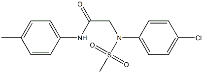 2-[4-chloro(methylsulfonyl)anilino]-N-(4-methylphenyl)acetamide 结构式