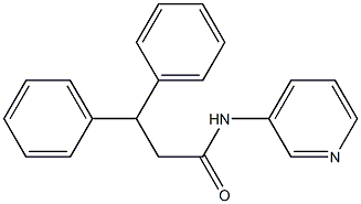 3,3-diphenyl-N-(3-pyridinyl)propanamide 结构式