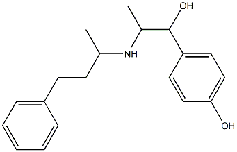4-{1-hydroxy-2-[(1-methyl-3-phenylpropyl)amino]propyl}phenol 结构式