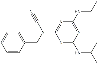 benzyl[4-(ethylamino)-6-(isopropylamino)-1,3,5-triazin-2-yl]cyanamide 结构式