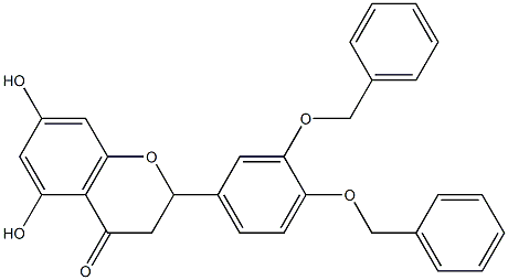 2-[3,4-bis(benzyloxy)phenyl]-5,7-dihydroxy-2,3-dihydro-4H-chromen-4-one 结构式
