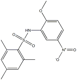 N-{5-nitro-2-methoxyphenyl}-2,4,6-trimethylbenzenesulfonamide 结构式