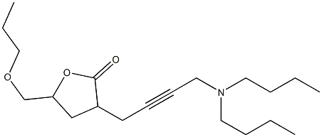 3-[4-(dibutylamino)-2-butynyl]-5-(propoxymethyl)dihydro-2(3H)-furanone 结构式
