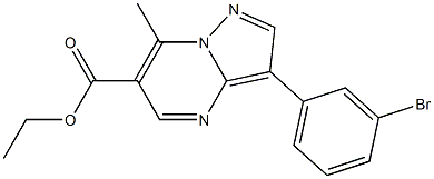 ethyl 3-(3-bromophenyl)-7-methylpyrazolo[1,5-a]pyrimidine-6-carboxylate 结构式