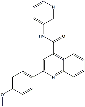 2-(4-methoxyphenyl)-N-(3-pyridinyl)-4-quinolinecarboxamide 结构式