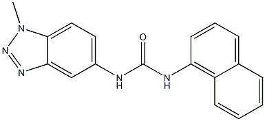 N-(1-methyl-1H-1,2,3-benzotriazol-5-yl)-N'-(1-naphthyl)urea 结构式