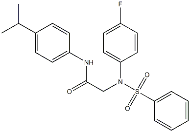 2-[(4-fluorophenyl)(phenylsulfonyl)amino]-N-[4-(1-methylethyl)phenyl]acetamide 结构式