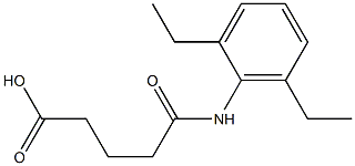 5-(2,6-diethylanilino)-5-oxopentanoic acid 结构式