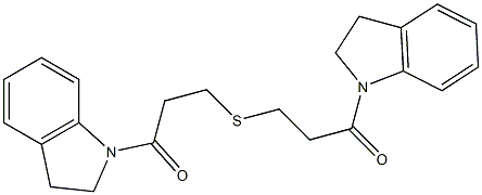 bis[3-(2,3-dihydro-1H-indol-1-yl)-3-oxopropyl] sulfide 结构式