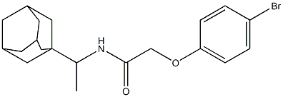 N-[1-(1-adamantyl)ethyl]-2-(4-bromophenoxy)acetamide 结构式