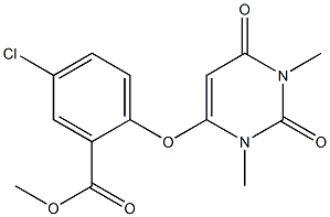 methyl 5-chloro-2-[(1,3-dimethyl-2,6-dioxo-1,2,3,6-tetrahydro-4-pyrimidinyl)oxy]benzoate 结构式