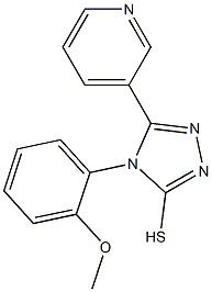 4-(2-methoxyphenyl)-5-(3-pyridinyl)-4H-1,2,4-triazol-3-yl hydrosulfide 结构式