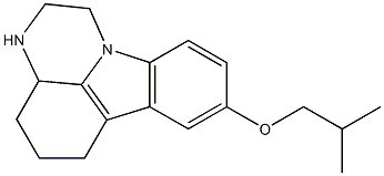 8-isobutoxy-2,3,3a,4,5,6-hexahydro-1H-pyrazino[3,2,1-jk]carbazole 结构式