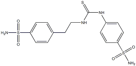 4-{[({2-[4-(aminosulfonyl)phenyl]ethyl}amino)carbothioyl]amino}benzenesulfonamide 结构式