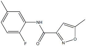 N-(2-fluoro-5-methylphenyl)-5-methyl-3-isoxazolecarboxamide 结构式