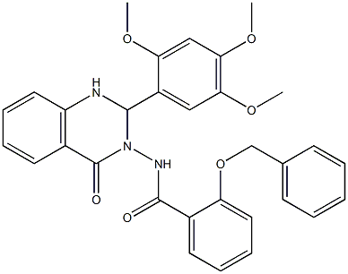 2-(benzyloxy)-N-(4-oxo-2-(2,4,5-trimethoxyphenyl)-1,4-dihydro-3(2H)-quinazolinyl)benzamide 结构式