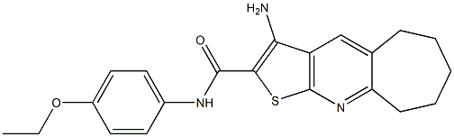 3-amino-N-(4-ethoxyphenyl)-6,7,8,9-tetrahydro-5H-cyclohepta[b]thieno[3,2-e]pyridine-2-carboxamide 结构式