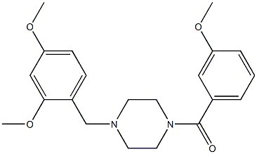 1-(2,4-dimethoxybenzyl)-4-(3-methoxybenzoyl)piperazine 结构式