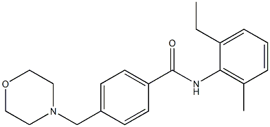 N-(2-ethyl-6-methylphenyl)-4-(4-morpholinylmethyl)benzamide 结构式